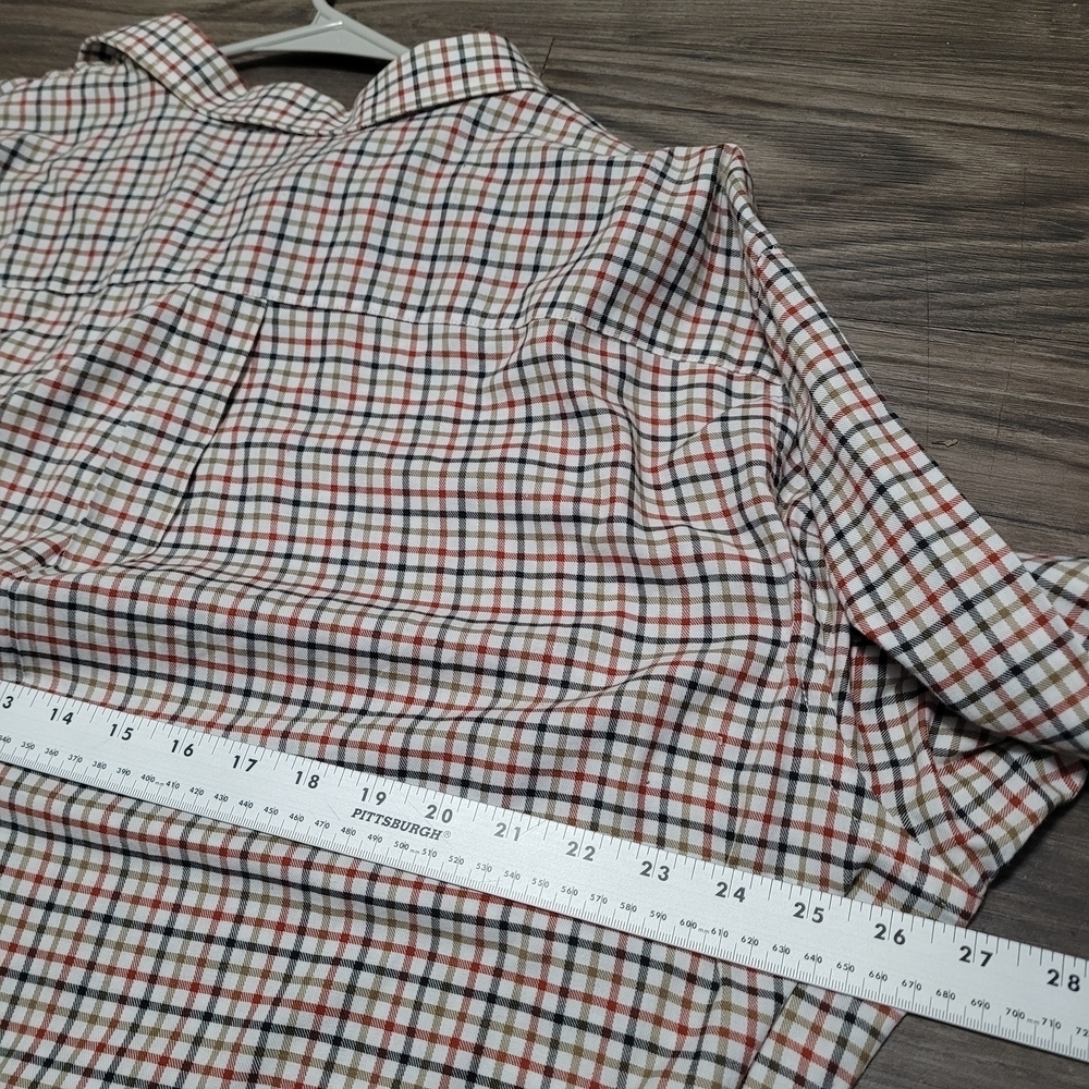 Van Heusen Men's Checkered Shirt Size XXL Button Down Long Sleeve Collared - Picture 6 of 7